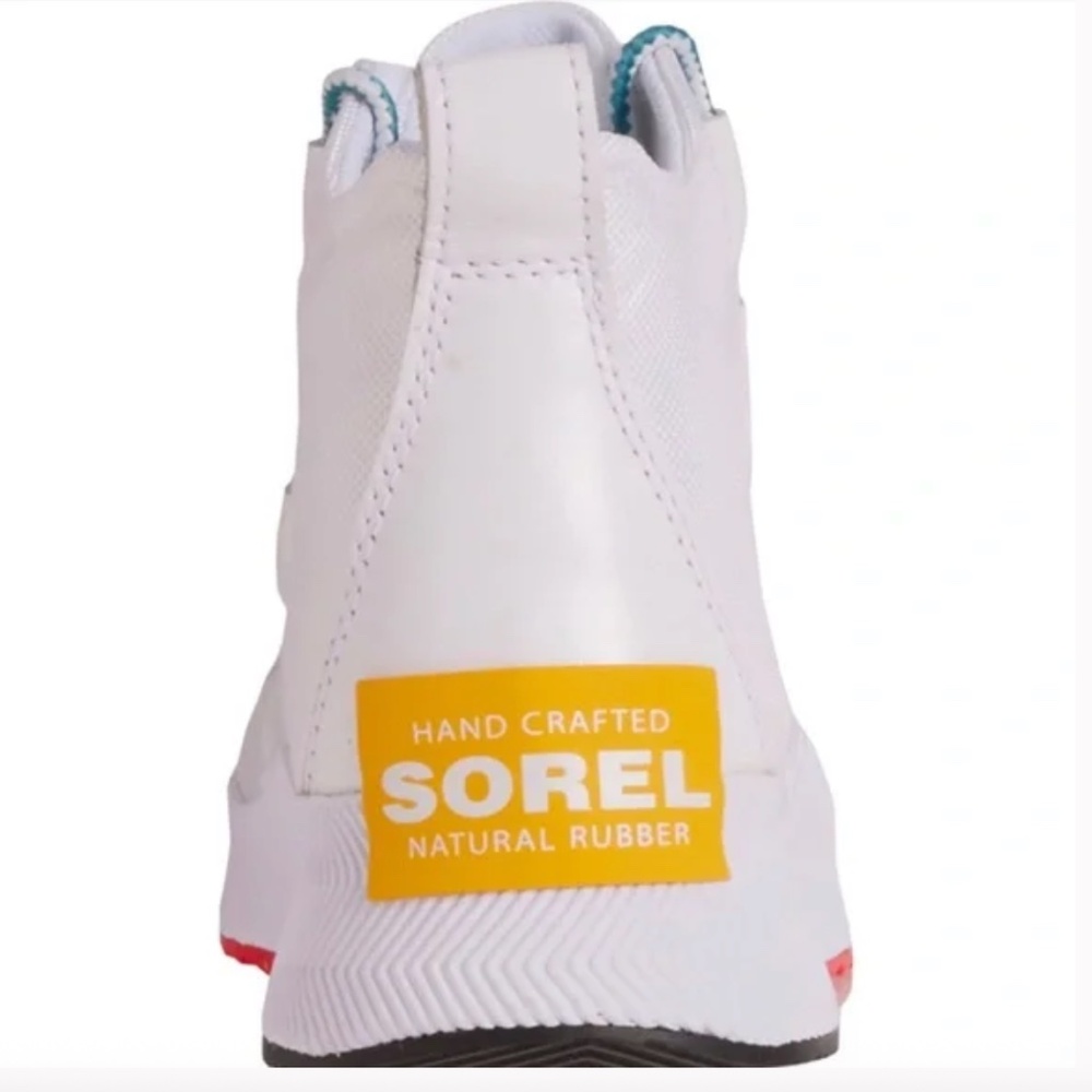 Sorel OUT N ABOUT III CLASSIC WOMEN'S WATERPROOF White/Cyber Yellow BOOT Size 9 - Picture 5 of 15